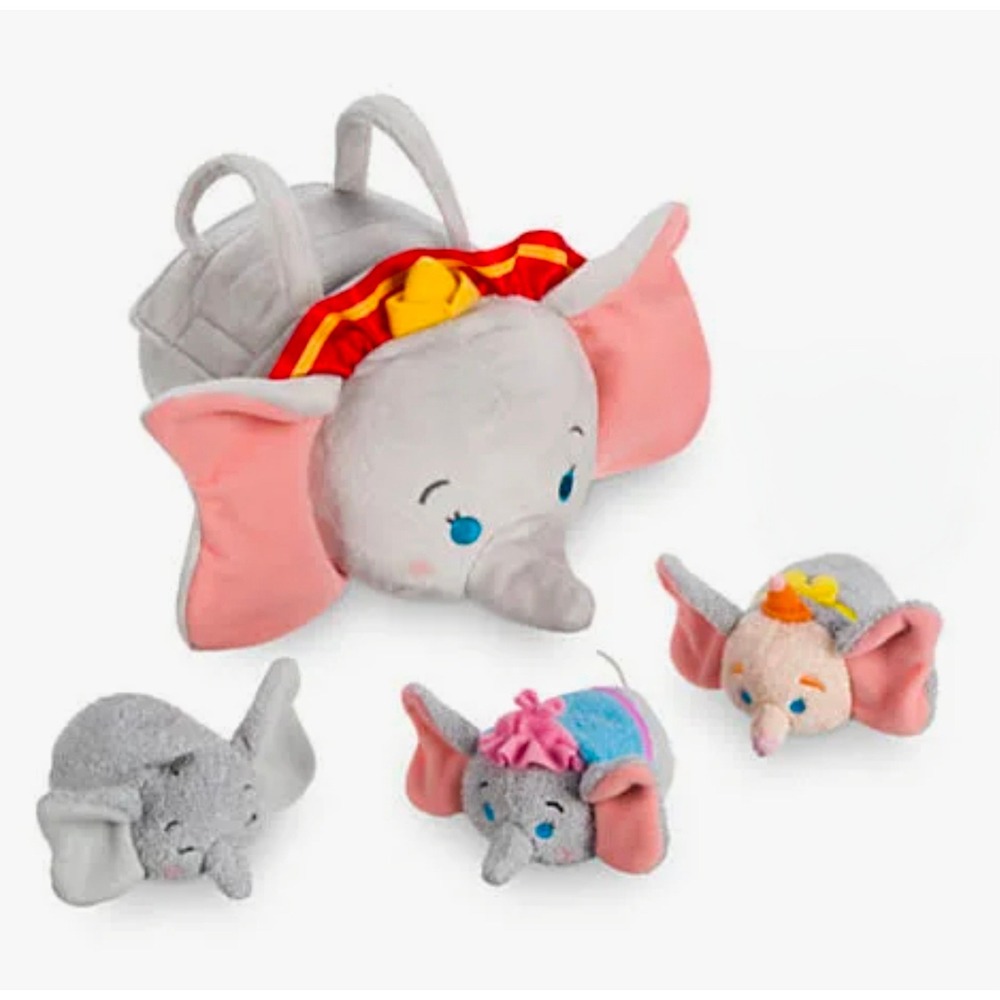 Disney Dumbo Tsum Tsum Plush Carrier Set NWT Incomplete Missing Timothy Mouse